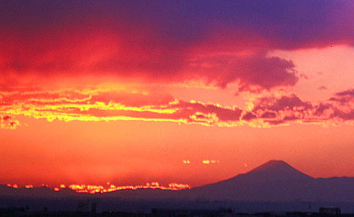 Evening landscape of Mt. Fuji xm̗[i